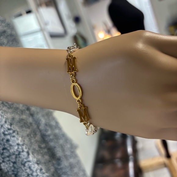 Avon Jewelry - ❤️Vintage Avon “Mom” Gold & Silver Heart Bracelet